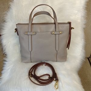 COPY - Fossil Gray Brown Satchel Crossbody